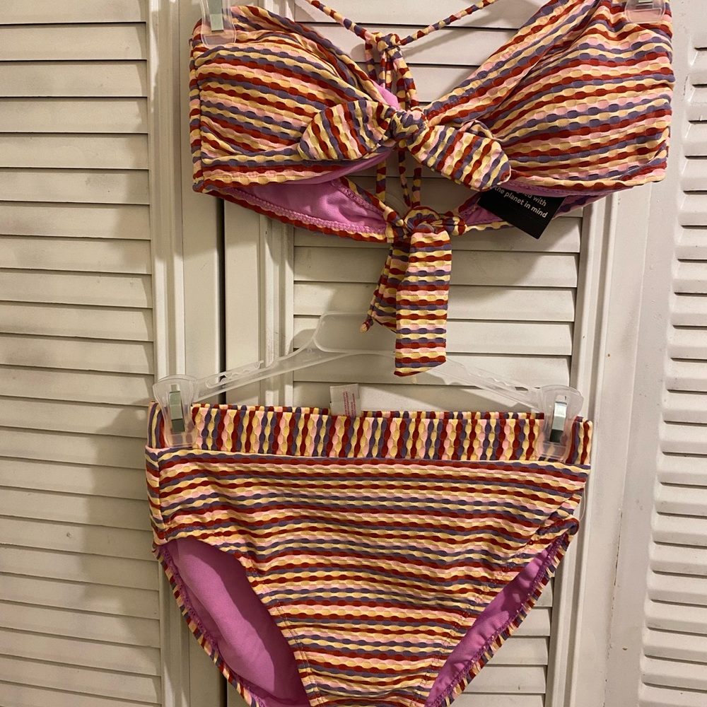 Colorful Striped Bikini Set - Picture 3 of 3